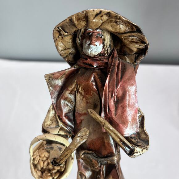 Antique Vintage Mexican Folk Art Paper Mache Villagers Figurines Vtg Collectors - Picture 6 of 13